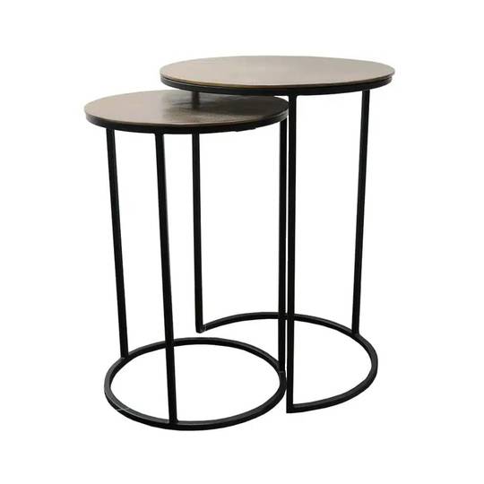 Punto Nest of 2 Tables - Antique Brass
